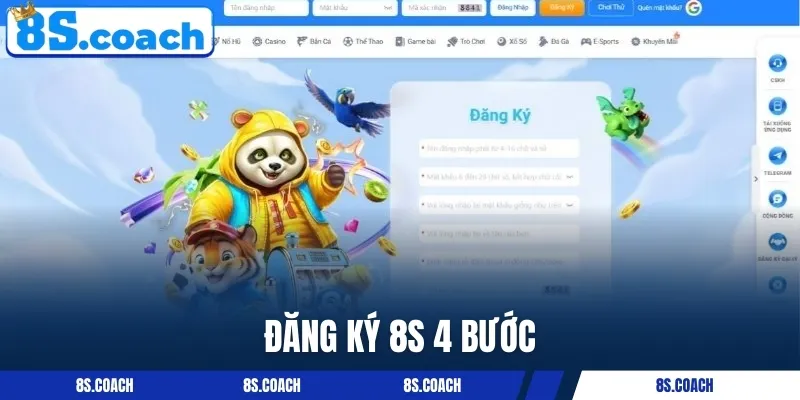4 bước đăng ký nhà cái 8S