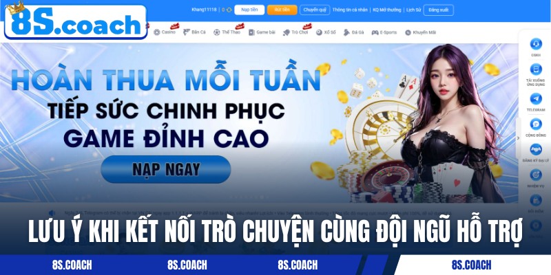Lưu ý khi kết nối trò chuyện cùng đội ngũ hỗ trợ